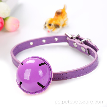 Lindo kawaii mascota gato collar grande campanas